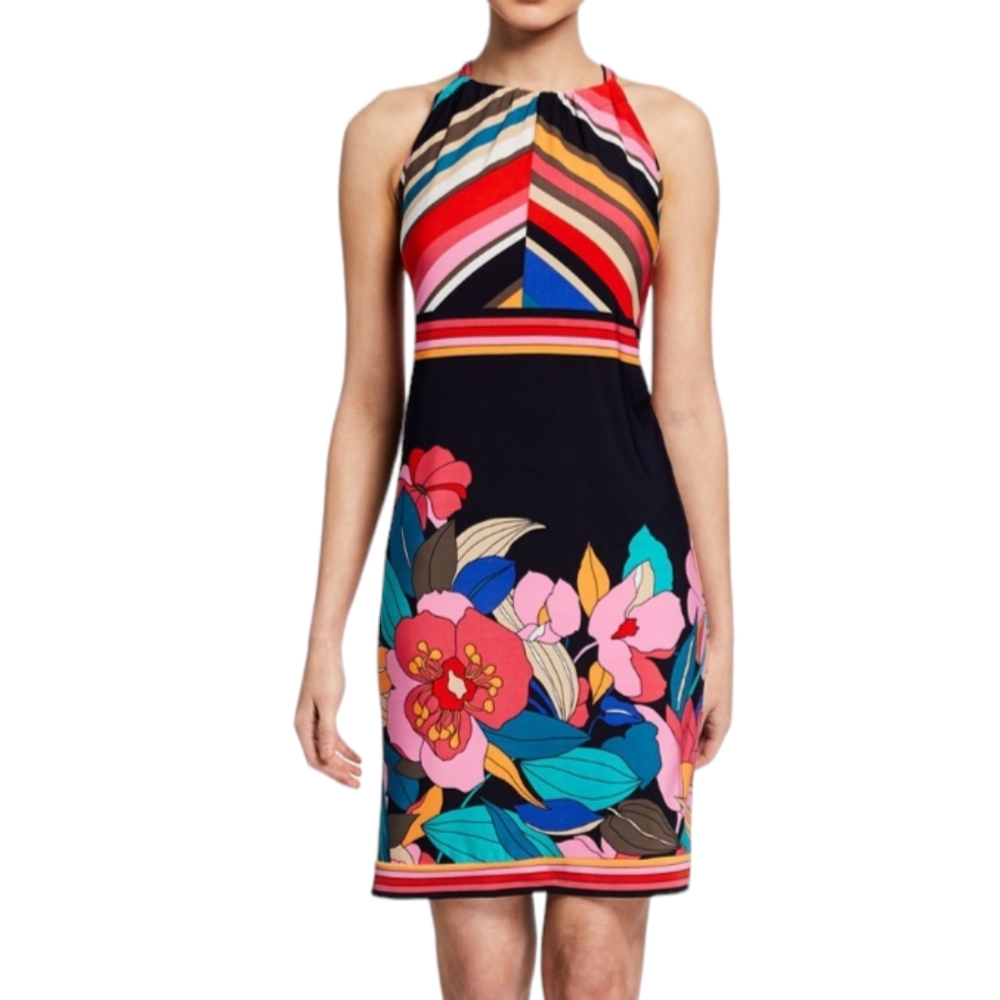Trina Turk Vacaciones Jet Set Multicolor Dress Women's Sz Sm